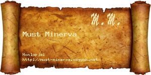 Must Minerva névjegykártya